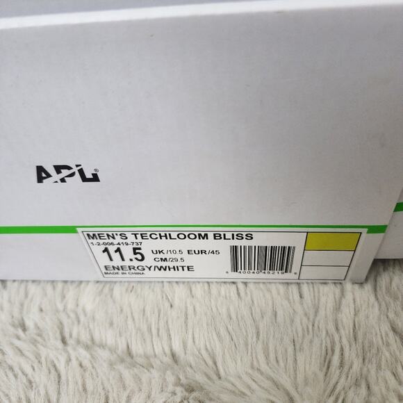 APL TechLoom Bliss Men’s Running Sneakers - Bright Yellow Energy White NEW 11.5